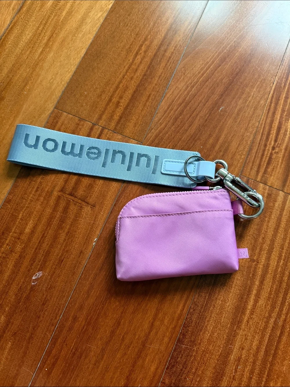 lululemon athletica Pink Coin Pouch with Branded Wrist Strap